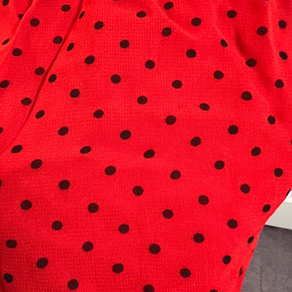 Ganni red polka dot georgette dress - Picture 6 of 8